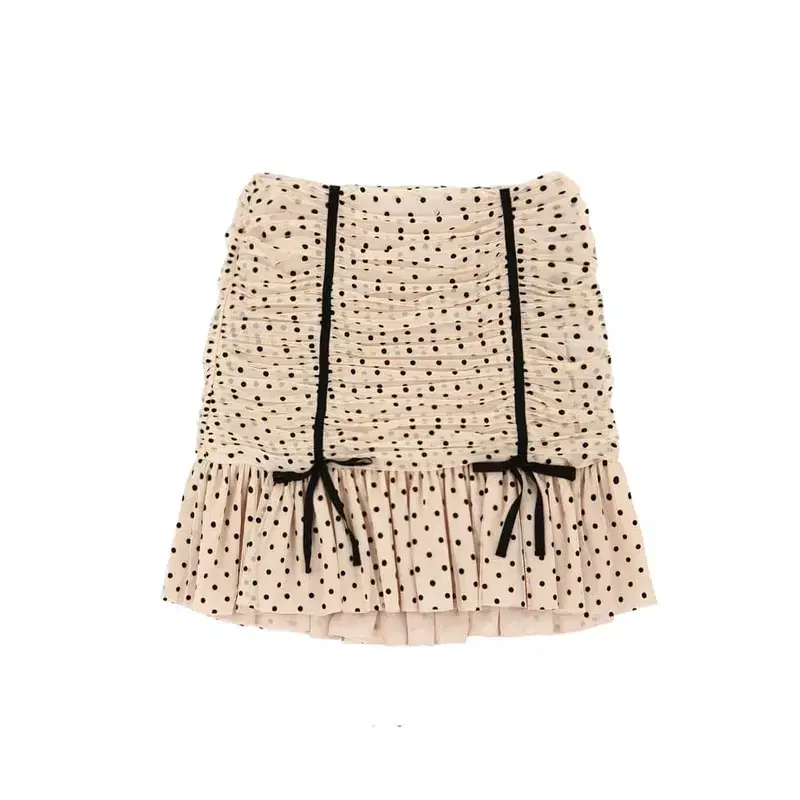 쟈니헤잇재즈 DOT TULLE MINI SKIRT - BEIGE (36)