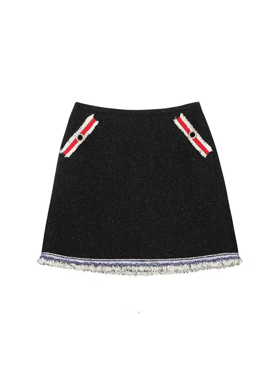 쟈니헤잇재즈 TWEED MINI SKIRT - GREY (36)