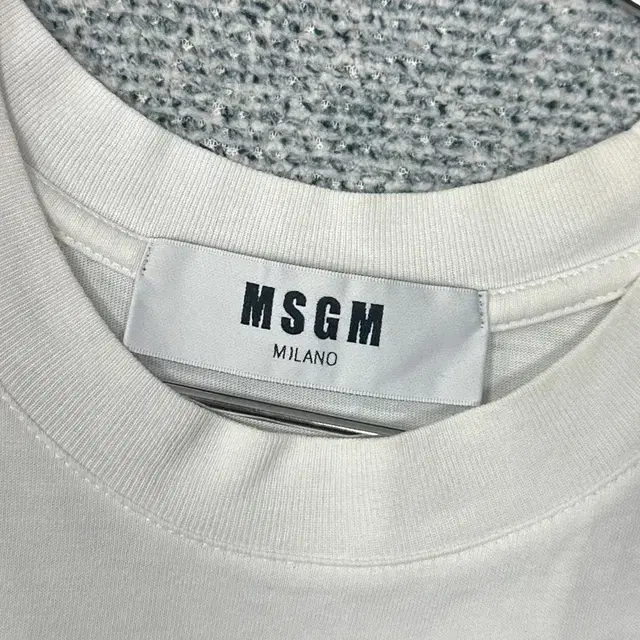 MSGM 프린팅 로고 화이트 민소매 나시 S