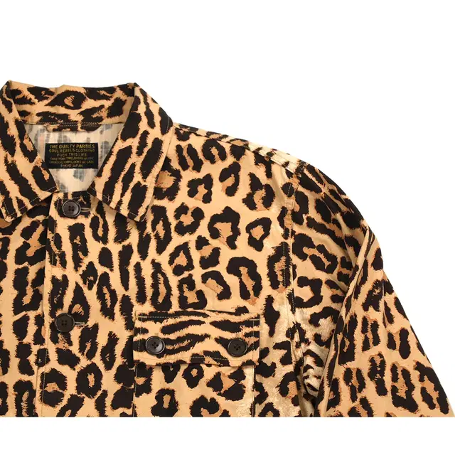 WACKO MARIA  LEOPARD ARMY SHIRT LS