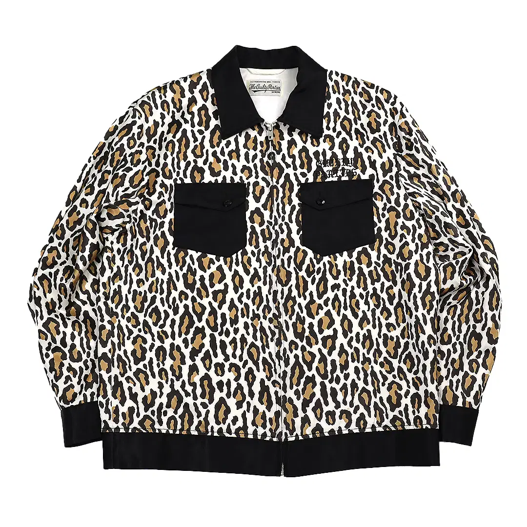 WACKO MARIA SILK TWO-TONE LEOPARD JACKET