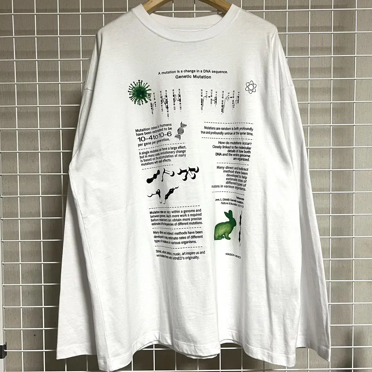 메종미네드 VARIATION THESIS LONG SLEEVE WHITE