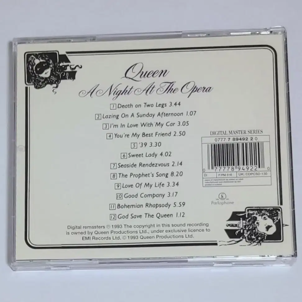 퀸 A Night At The Opera 앨범 시디 CD 프레디 머큐리