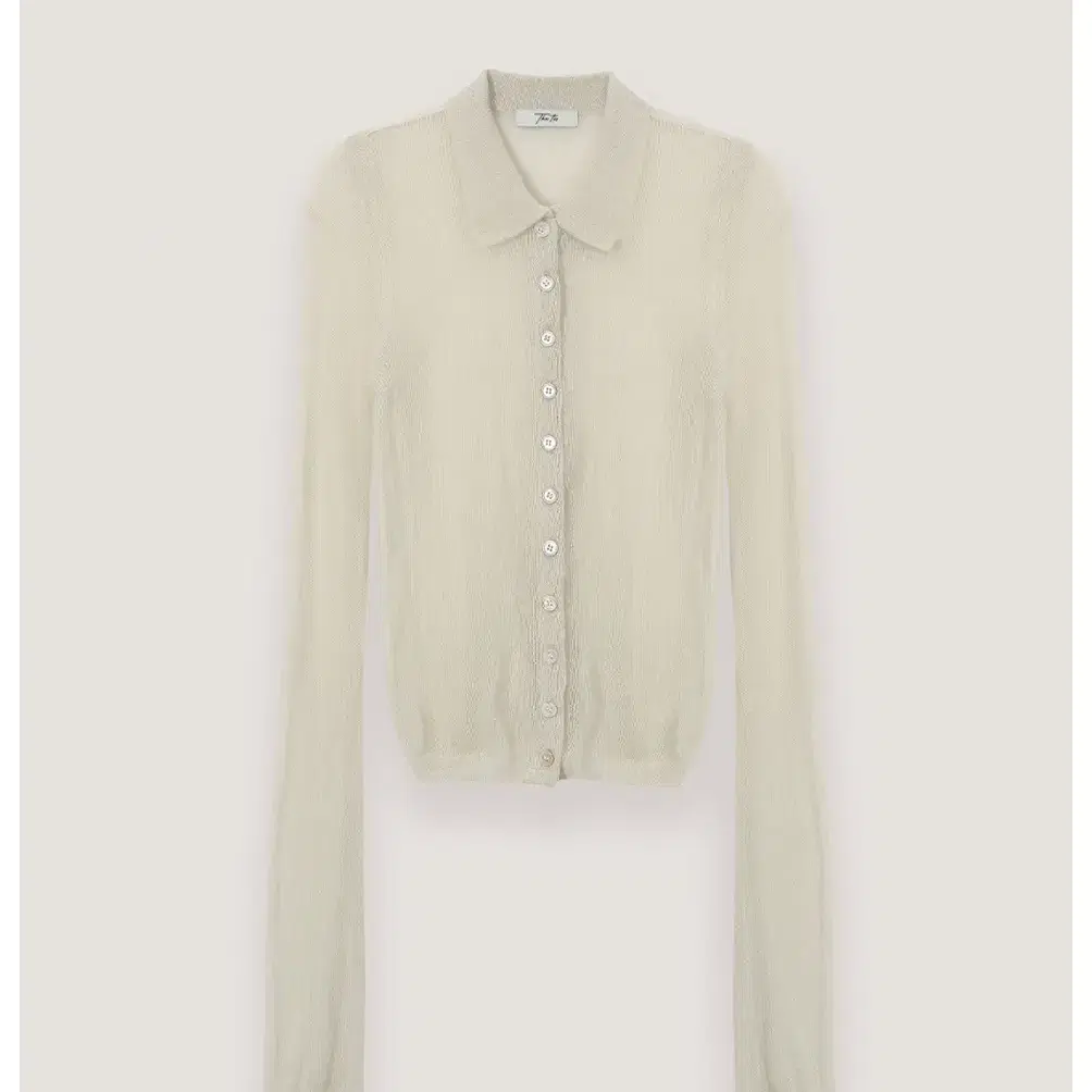 더티스 thetis SEETHROUGH COLLAR CARDIGAN