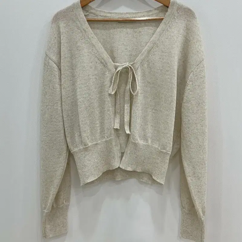 모아빈 Ribbon linen cardigan