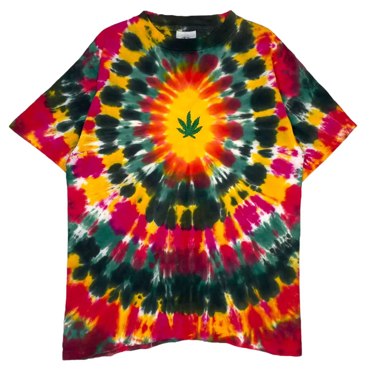 90s Aidai Tie-Dye Pattern Short Sleeve T-Shirt