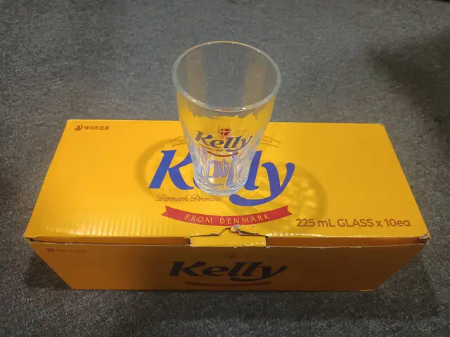 [미사용] 켈리(Kelly) 맥주잔 225ml 10개