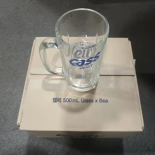 [미사용] 카스(Cass) 맥주잔 500ml 6개