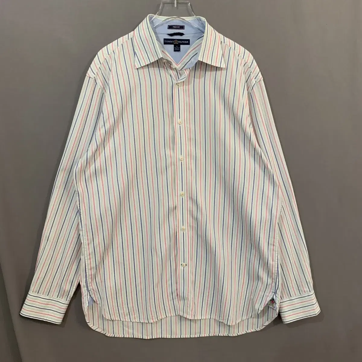 100 L Tommy Hilfiger Striped Classic Dress Shirt for Sale