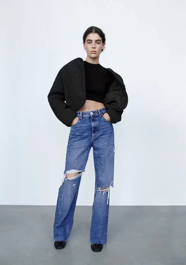 zara 바지 디스트로이드진 택 달린 새상품 원가 59000