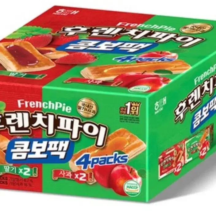 [무료배송] 후렌치파이 세트 60개 딸기/사과 (768g)