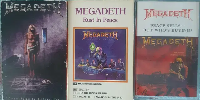 MEGADETH 카세트테이프 2.4.5집