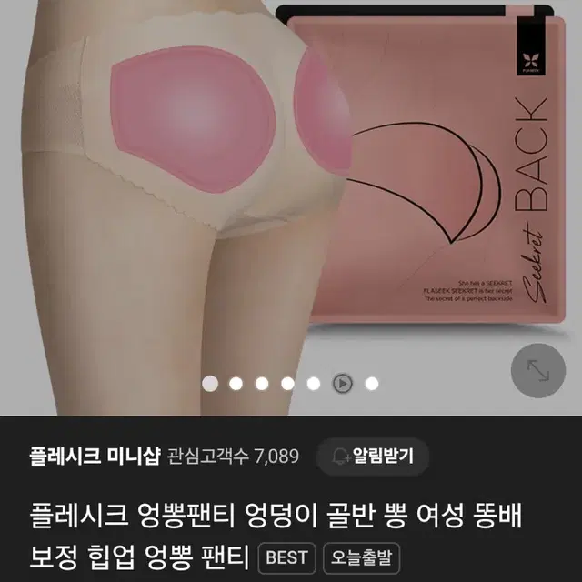 보정속옷) 플래시크 엉뽕 팬티