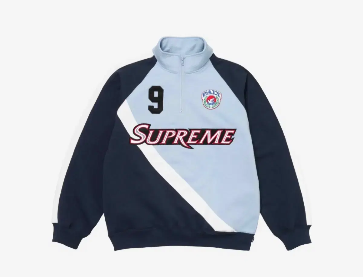 Supreme Equip Half Zip Sweatshirt Light bloo - 24SS