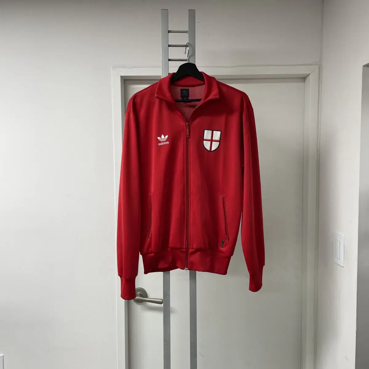 adidas England Zip Up Jersey Red 100