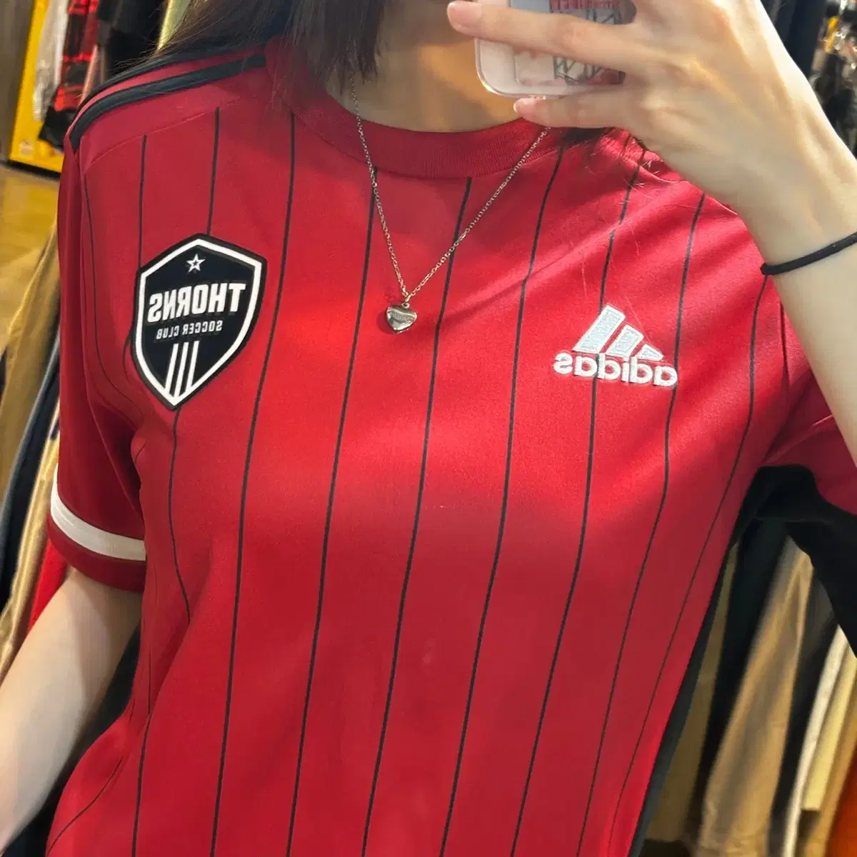 (No.9) ADIDAS 아디다스 레드 손스 포틀랜드 반소매 축구 유니폼