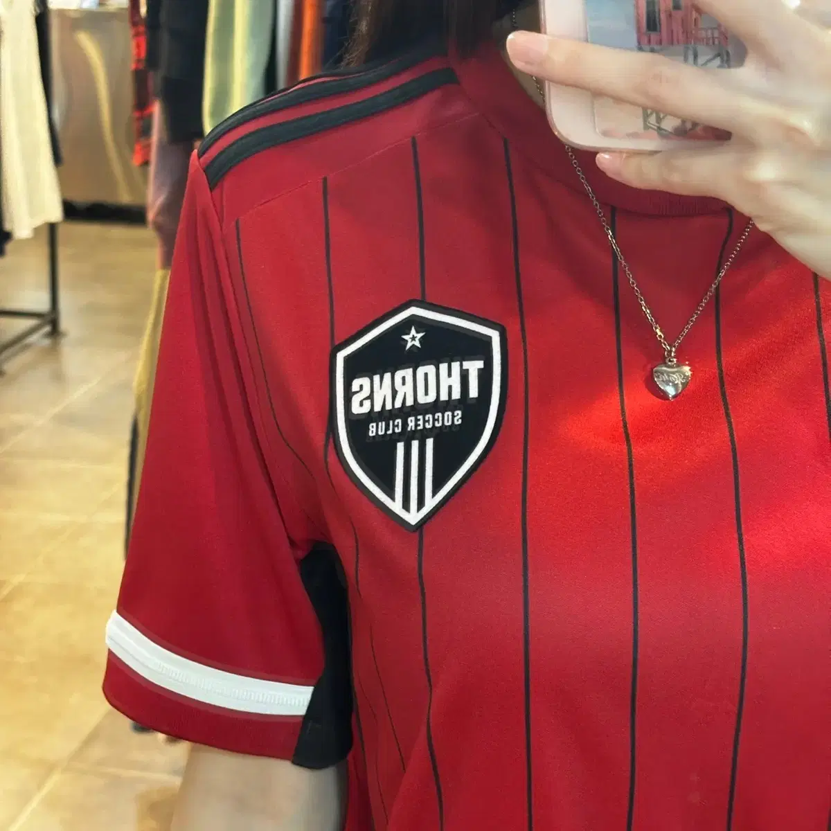 (No.9) ADIDAS 아디다스 레드 손스 포틀랜드 반소매 축구 유니폼