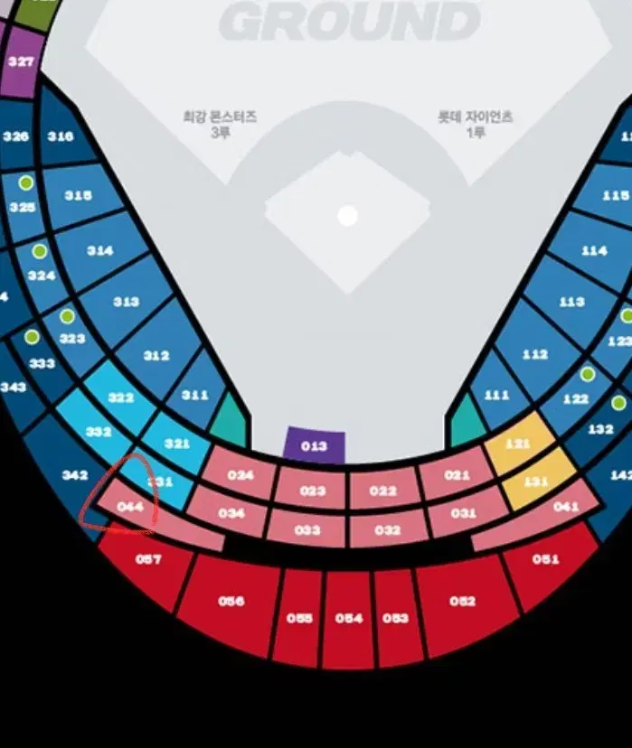 최강야구 중앙탁자석 044블럭 1열,2열 단석