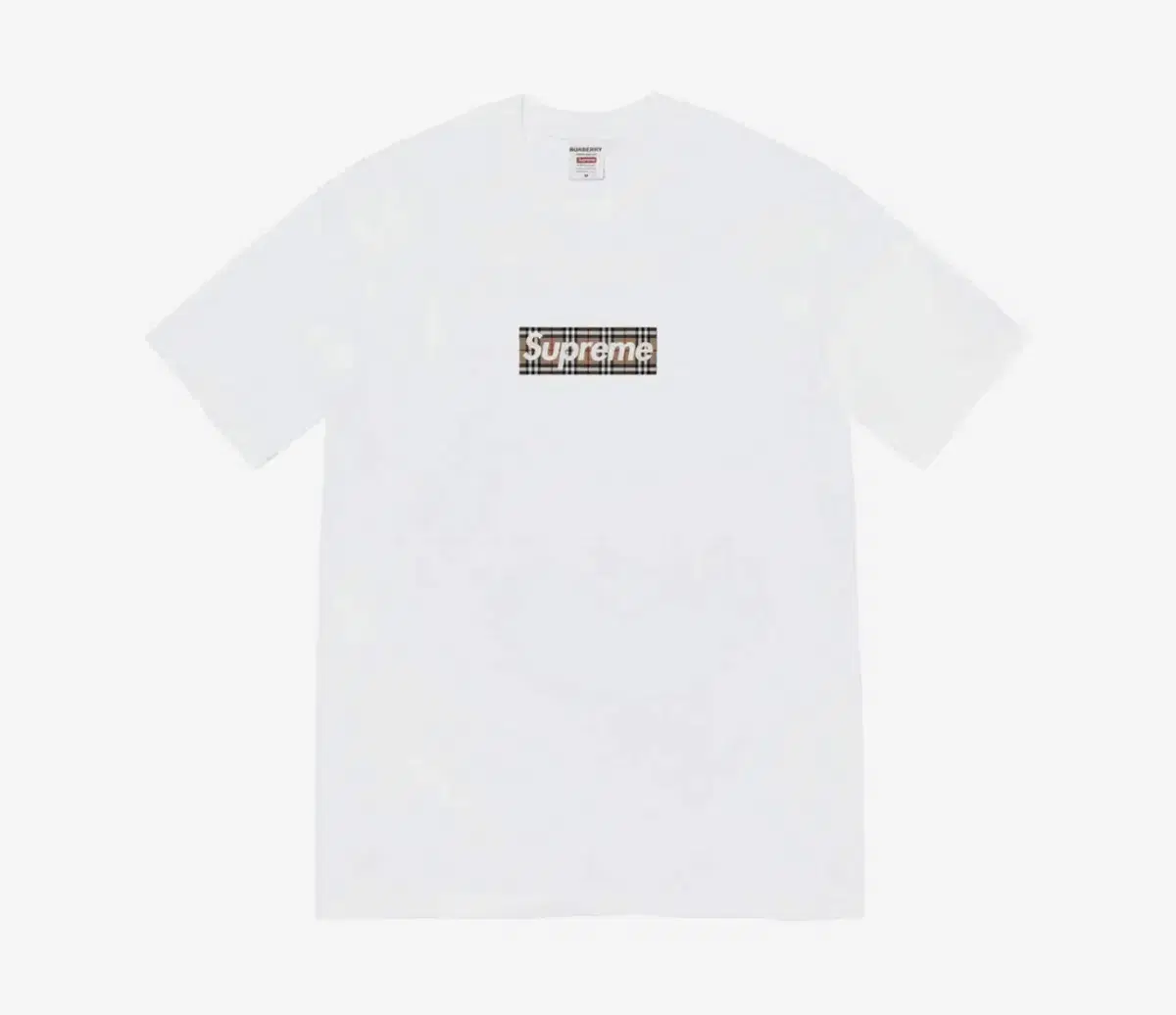 Supreme 22ss Burberry Box Logo T-shirt White