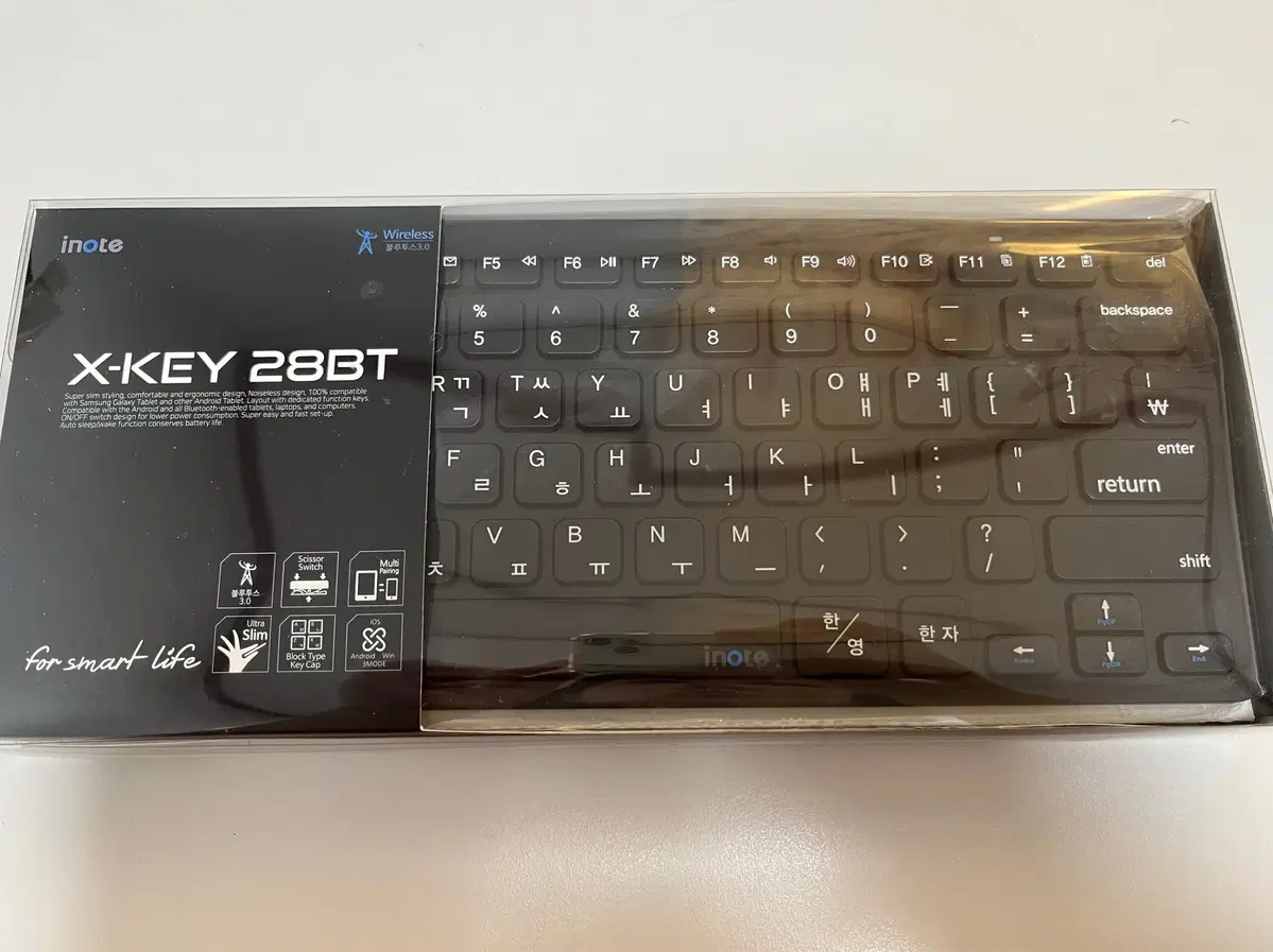 새제품-아이노트 X-KEY 28BT 블랙 키보드