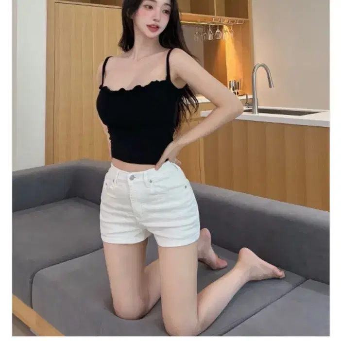 카인다미 아이보리 청바지 M