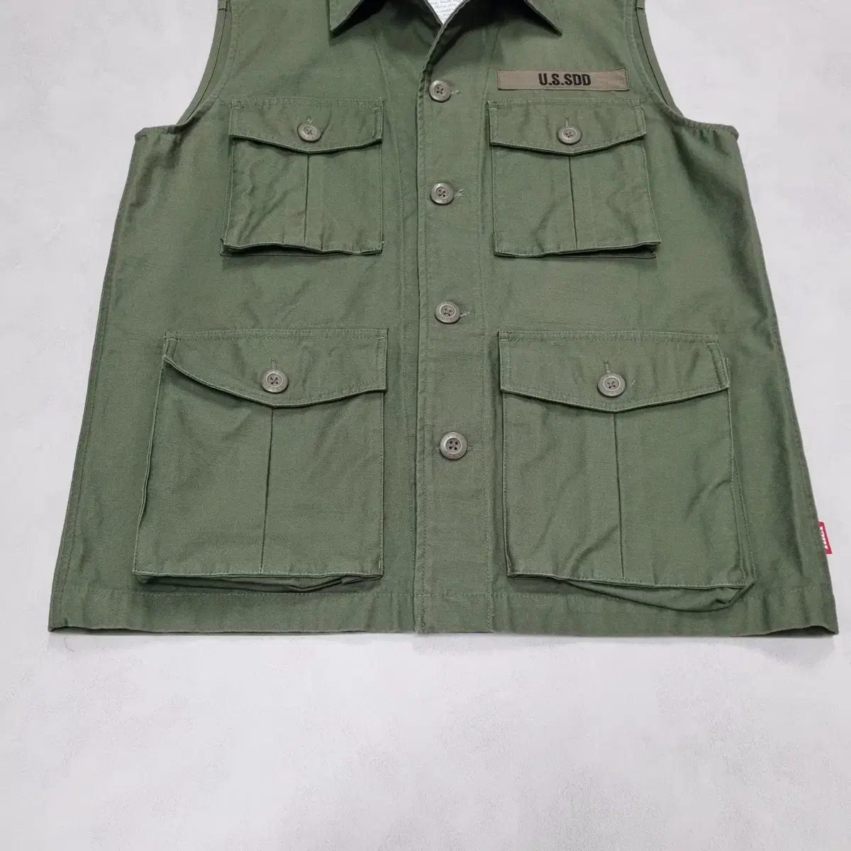 FUCT SSDD 퍽트 백사틴 밀리터리 베스트 - M   USN VEST