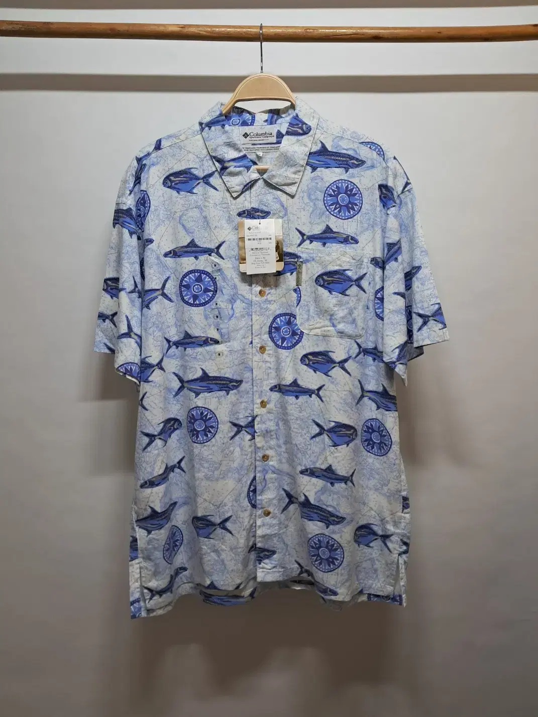 (105~115) Columbia USA Fish Shirt Southern