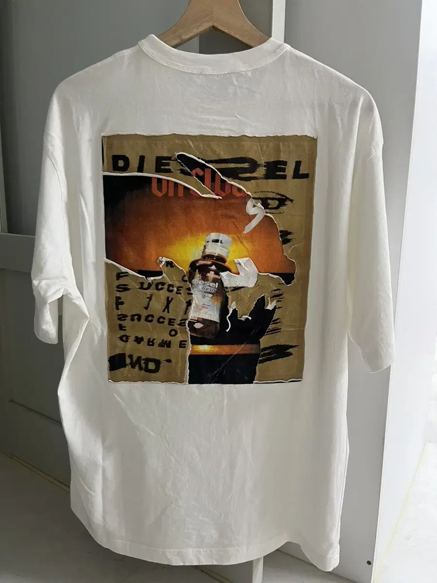 (S)Diesel Wash Pope Short Sleeve T-shirt - White