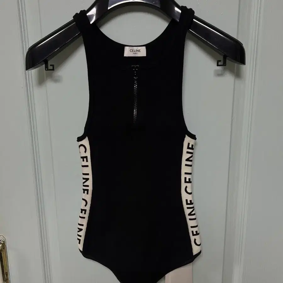 셀린느 Celine athletic knit zipped bodysuit