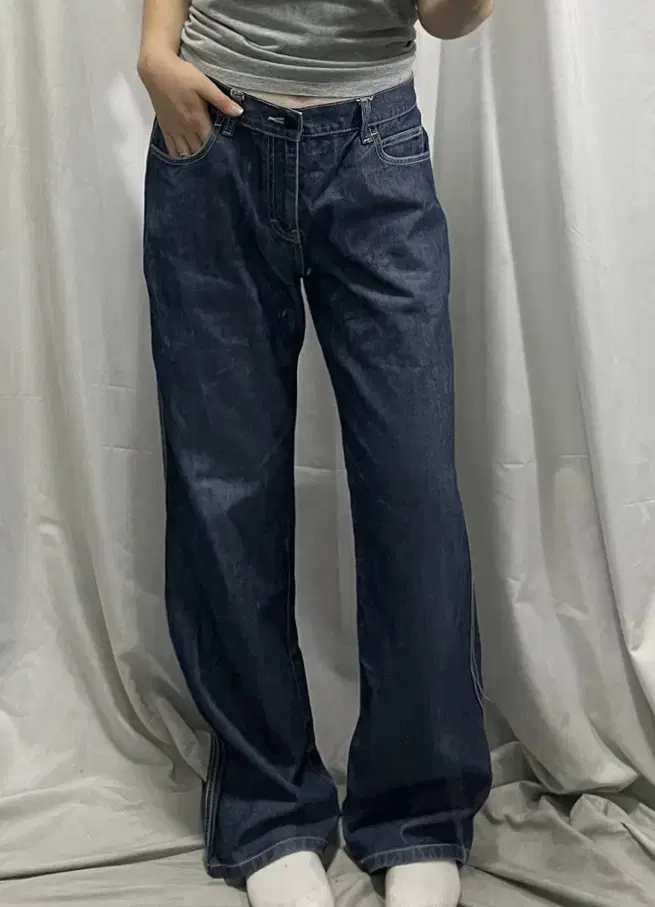 Calvin Klein Jins Raw Edge Denim Pants Zhongcheng M