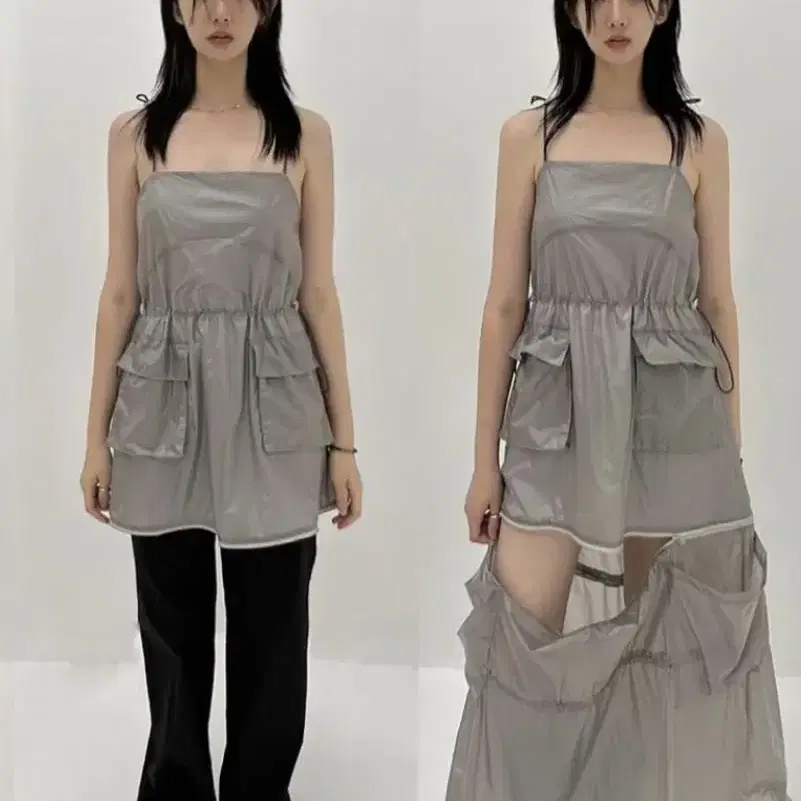 페인츄얼 Glossed Detachable Maxi dress 원피스