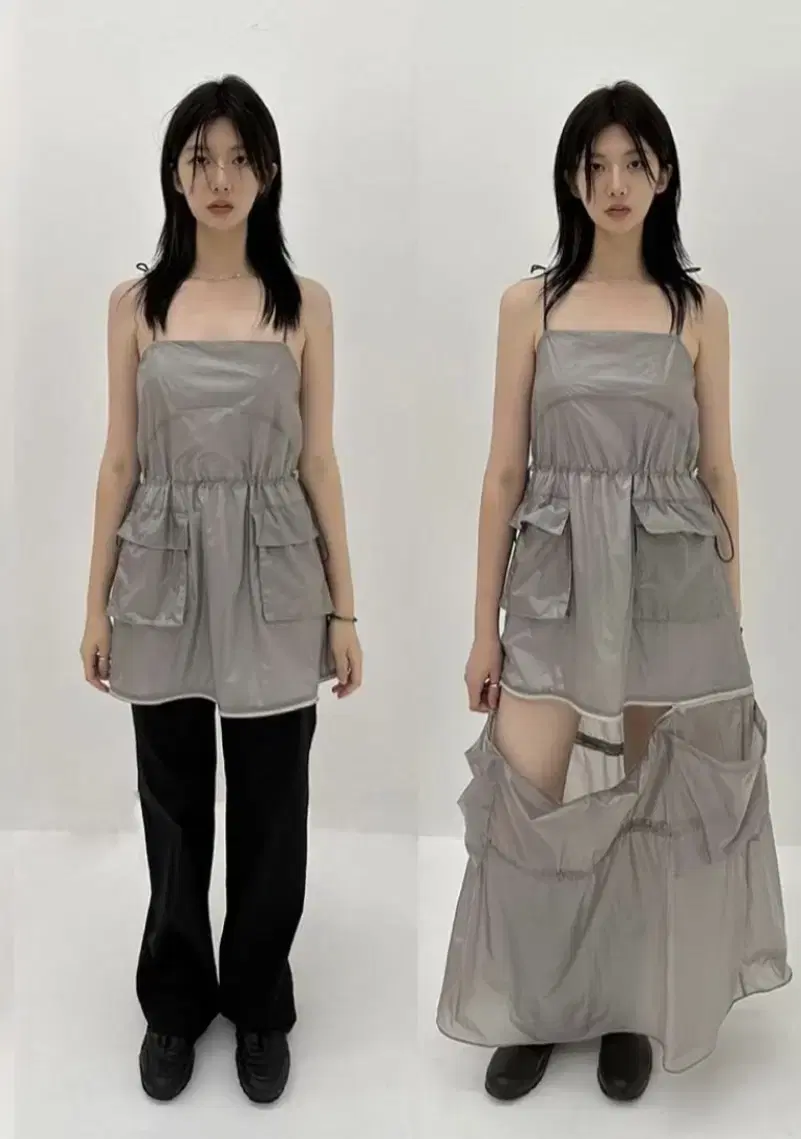 페인츄얼 Glossed Detachable Maxi dress 원피스