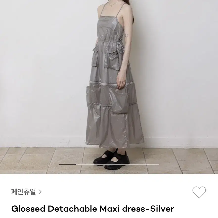 페인츄얼 Glossed Detachable Maxi dress 원피스