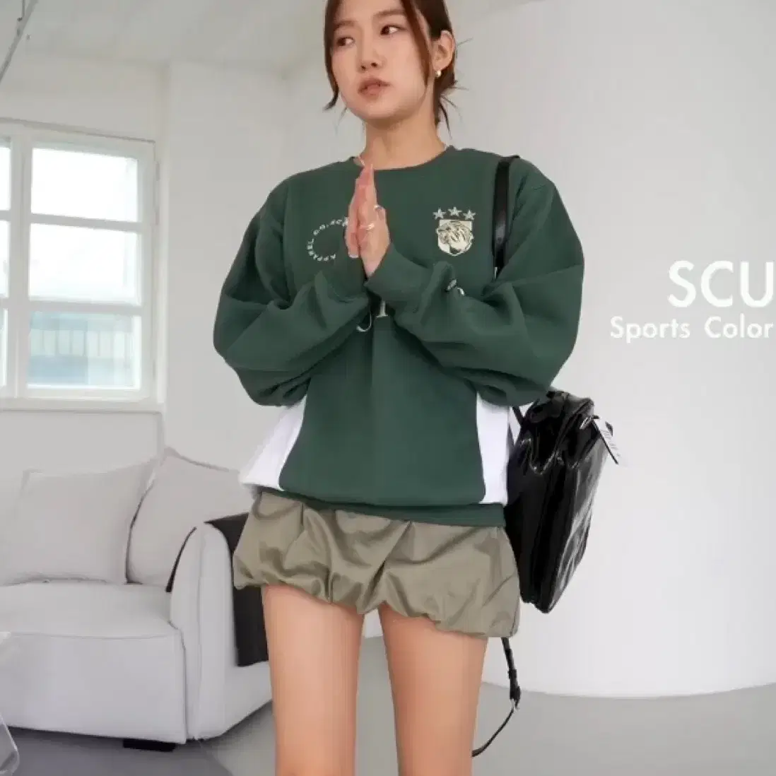 (택달린 새상품) 스컬프터 pumpkin mini skirt beige