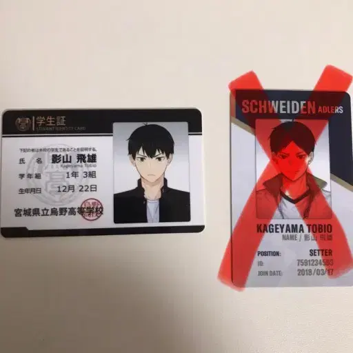 Sell Haikyuu student ID cards in bulk