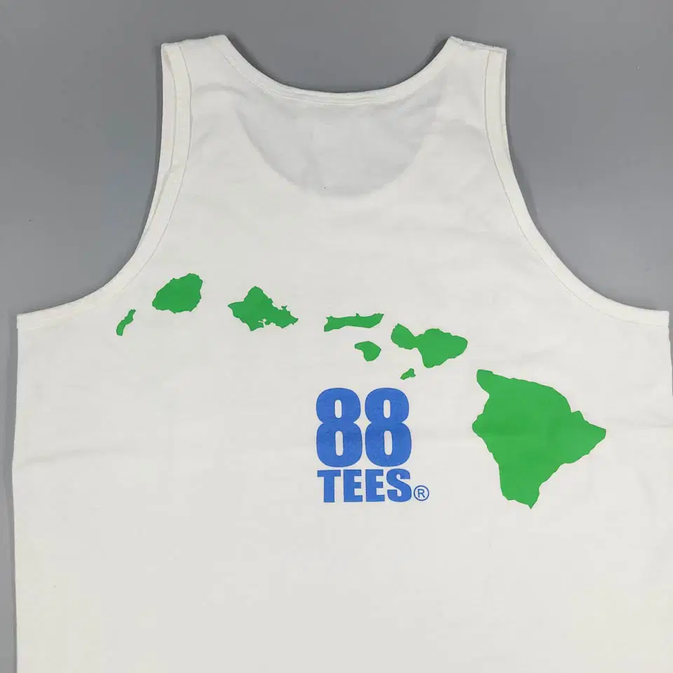 88 Tees 크림 화이트 그린 블루 USA 알로하 빅프린팅 코튼100