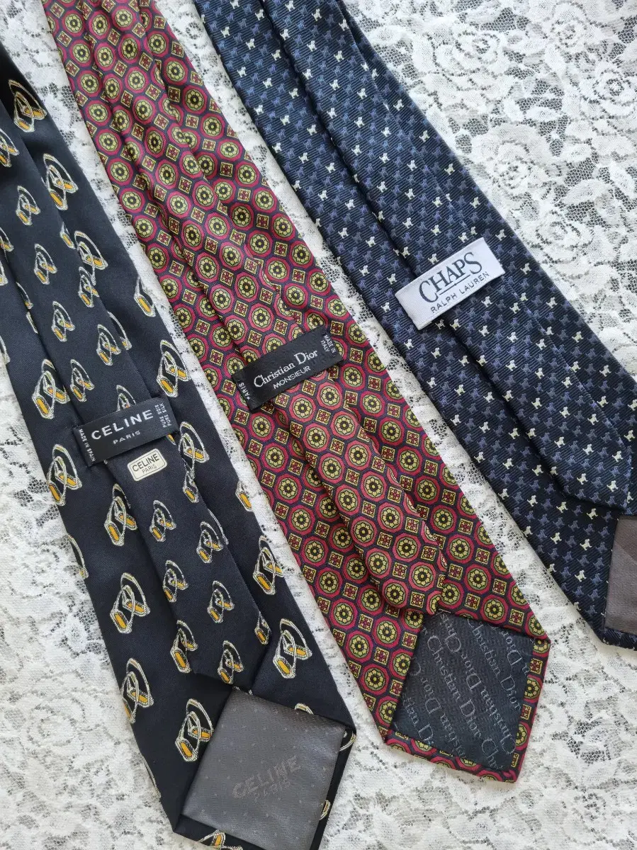 Luxury ties Seline, Dior, Chaps Ralph Lauren