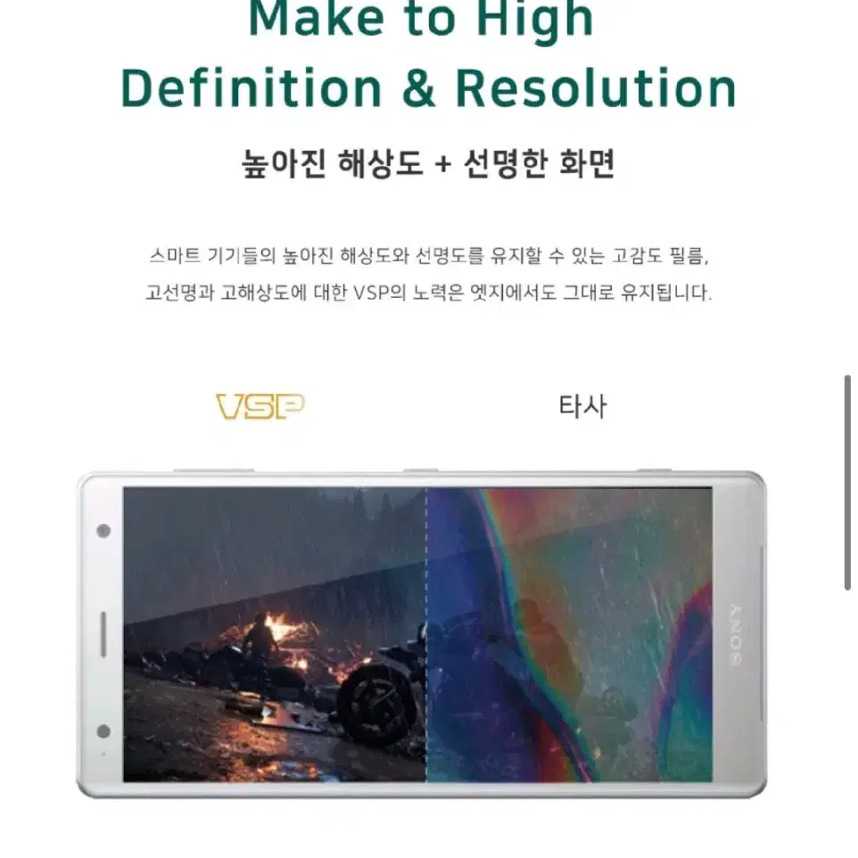 소니 엑스페리아 VSP XZ2 풀커버 우레탄 액정 보호필름 2매