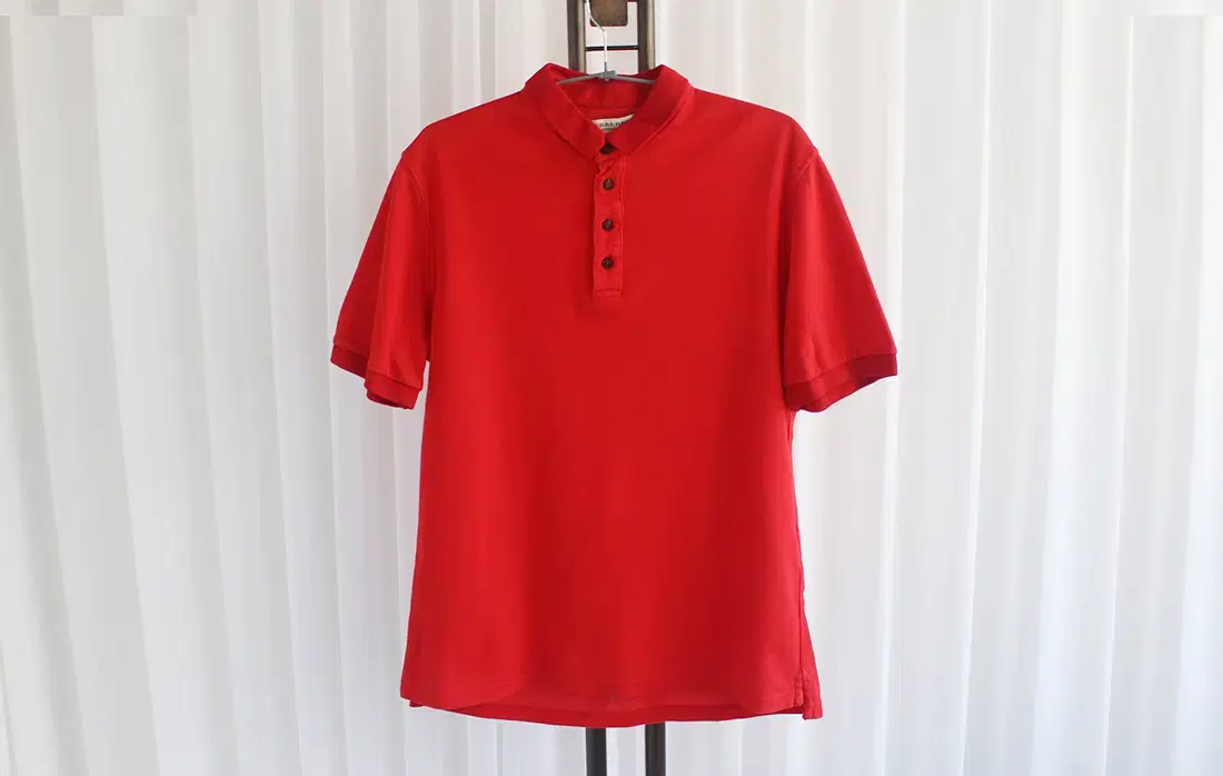 [Used] Burberry Plain Karati Red T-shirt Size M