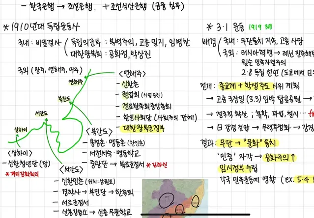 수능/내신 한국사 일제강점기 정리본 pdf