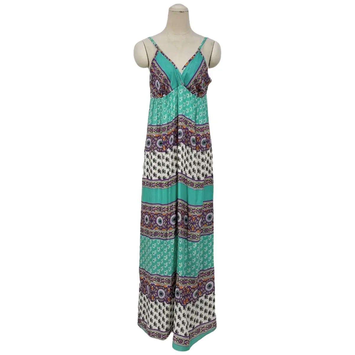 2872 MINT FEISLEY ETHNIC MAXI STRAPLESS ONE-PIECE