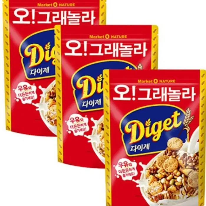 오그래놀라 다이제 300g 3개 오리온 마켓오 시리얼