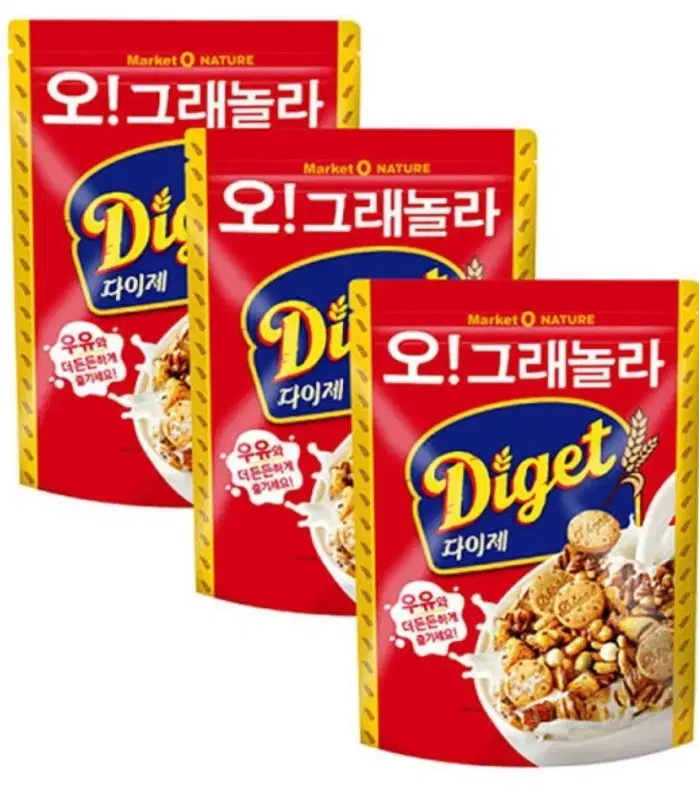 오그래놀라 다이제 300g 3개 오리온 마켓오 시리얼