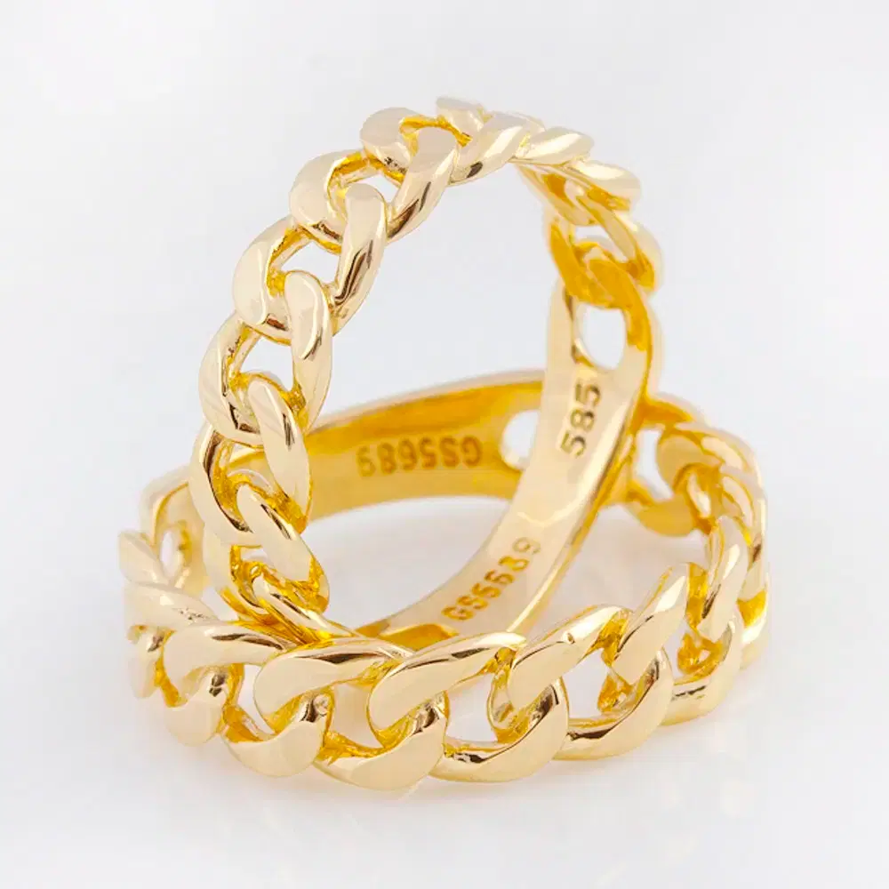 14k 18k 체인반지 체인커플링 금반지 62