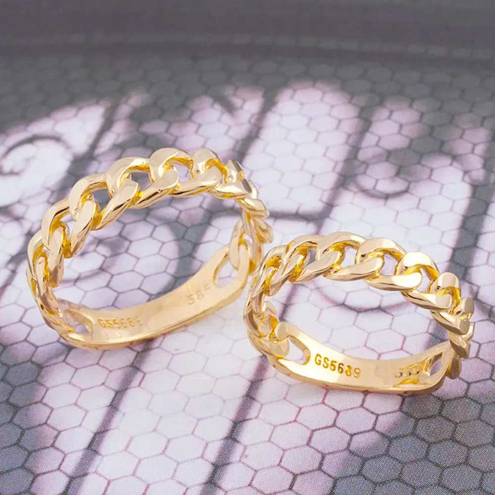 14k 18k 체인반지 체인커플링 금반지 62