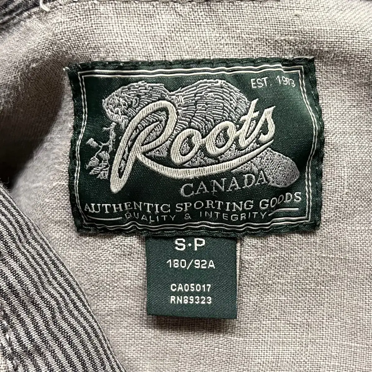 [택포] [S] ROOTS CANADA 소매 턴업 린넨셔츠