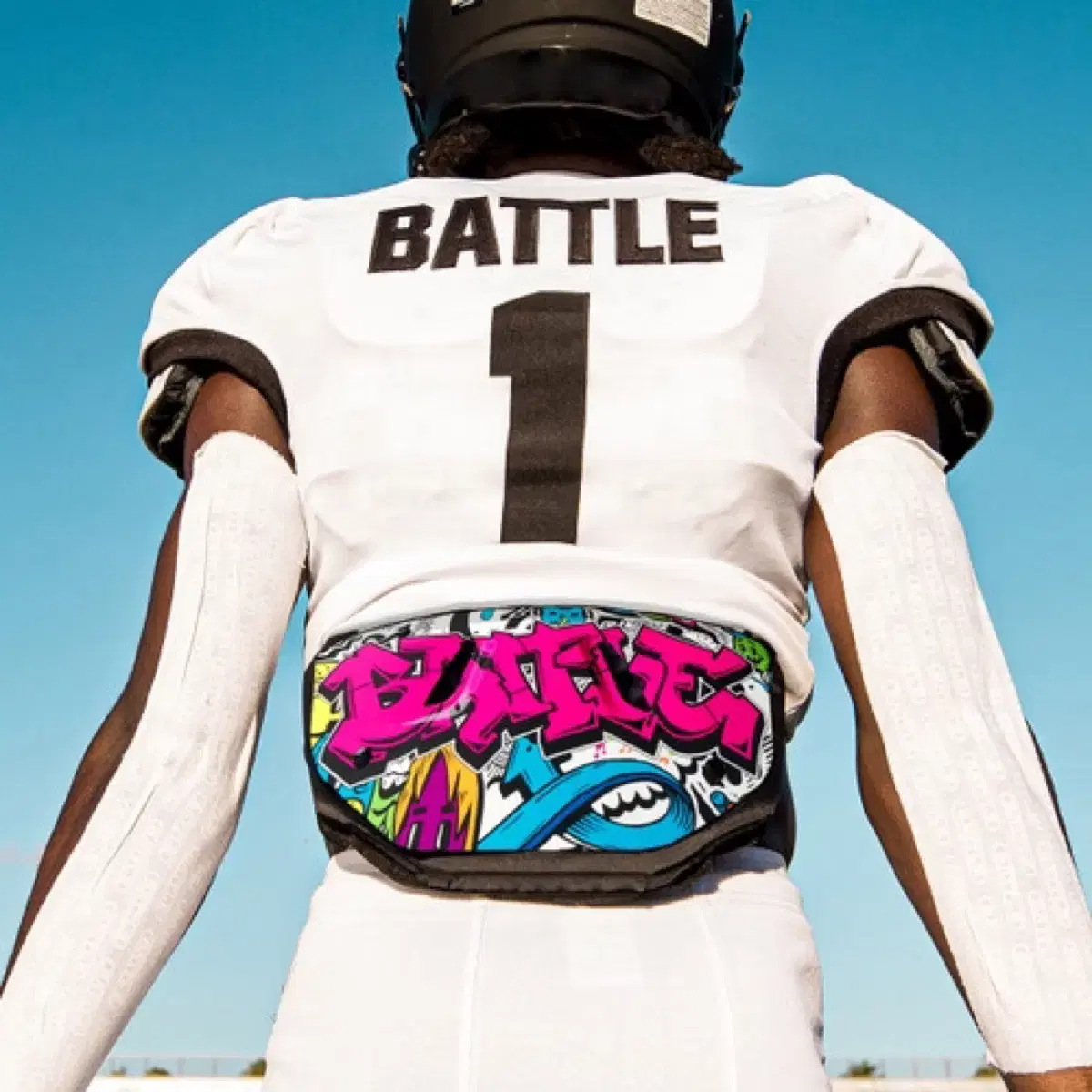 Battle 미식축구 backplate 성인 사이즈