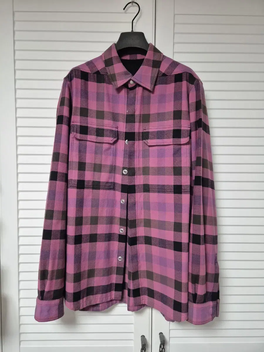 (New/48)Rick Owens SS23 Brushed Flannel Outerwear Shirt Jacket