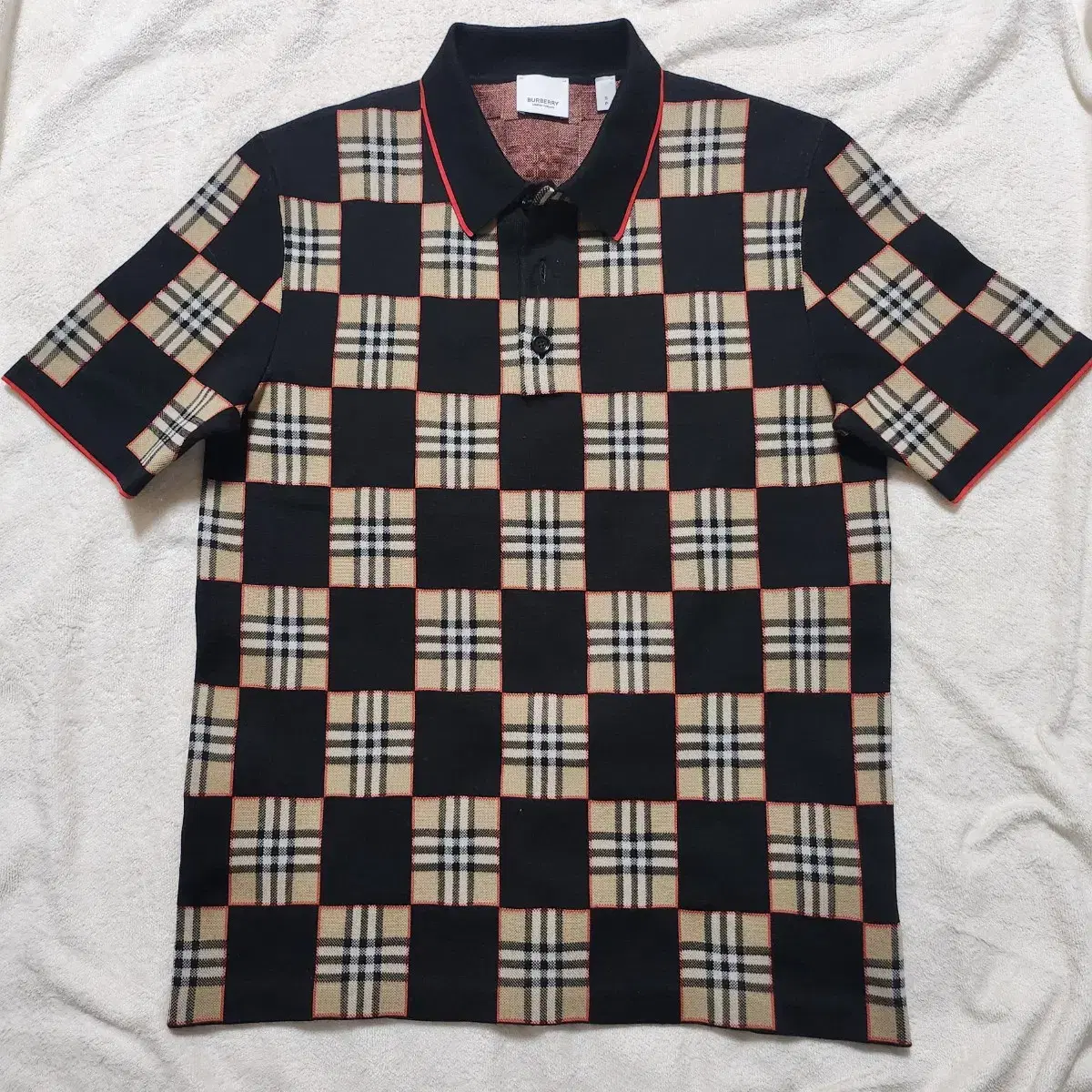 Burberry Merino wool knit short sleeve shirt S New