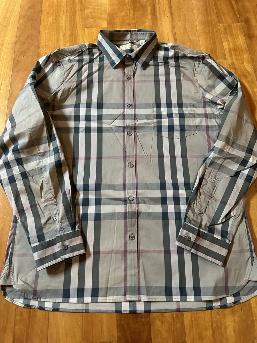 New Arrivals Luxury Burberry BURBERRY Big Size Shirt Navy XXL (110)